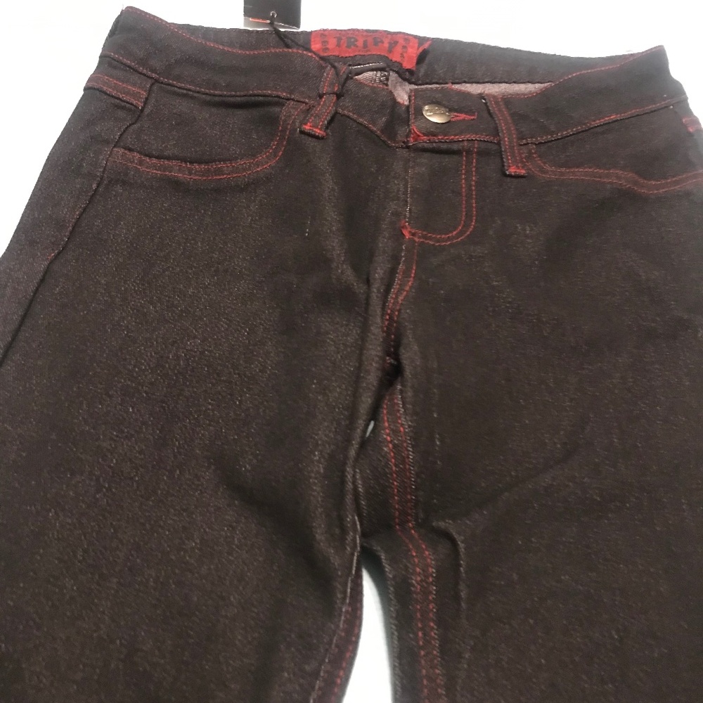 Tripp red Stitched black Pants